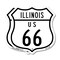 Signmission Illinois Route Marker Shield Sign Us 66, 6 inch X 6 inch, Plastic Sign, 2PK SHI-P-2PACK-6-382 - alternate 1