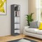 Homeroots 71" Gray And White Wood Five Tier Bookcase 546196 - alternate 11