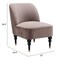 Homeroots 22" Taupe And Black And Gold Velvet And Upholstered Side Chair 556460 - alternate 9