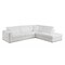 Homeroots White Italian Leather Reclining L Shaped Two Piece Corner Sectional 482256 - alternate 7