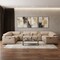 Homeroots Beige Leather Power Reclining U Shaped Eight Piece Corner Sectional With Console 643924 - alternate 6