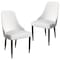 Leisuremod Allure Modern Dining Chair In White and Oak Wood Legs, 2PK AC49W2 - alternate 1