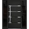 Vdomdoors Steel Door Deux 1105 Black Enamel 2 Sidelight Exterior Windows Sidelites/ Stainless Inserts Entry D DEUX1105EXD-BLK-W14+36+14xH80-RH-O - alternate 1