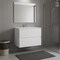 Homeroots 24" White Wood Freestanding Bathroom Vanity With White Sink And Two Drawers 627447 - alternate 6