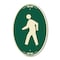 Signmission Pedestrian Crossing Symbol, 12 Inch X 18 Inch Architectural Oval, Heavy Gauge Aluminum A-OV-G-1218-23337 - alternate 1
