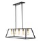 Jonathan Y Floyd 38" 5-Light Bohemian Farmhouse Iron Adjustable LED Pendant, Black/Brass Gold JYL7521D - alternate 1
