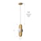 Vidalite Orbita 2-Light Pendant Light with Natural Wood Finish, Frosted Glass Shade, Integrated LED Bulbs CE1009205 - alternate 8