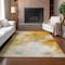 Homeroots 3' X 5' Orange Copper And Terra Cotta Abstract Washable Indoor Outdoor Area Rug 577721 - alternate 9