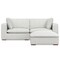 Homeroots 88" Gray Fabric Sofa With Ottoman With Brown Legs 641067 - alternate 1