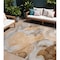 Homeroots 8' X 10' Orange Abstract Washable Non Skid Indoor Outdoor Area Rug 559520 - alternate 1