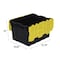 Ramtuff 12 gal Black/Yellow Hinged-Lid Tote Stackable ST12152110 - alternate 2