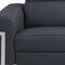 Homeroots 83" Dark Gray Italian Leather USB Reclining Sofa With Silver Legs 482206 - alternate 8