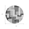 Homeroots 8' Silver Ivory And Charcoal Round Geometric Washable Indoor Outdoor Area Rug 613243 - alternate 8