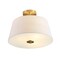 Jonathan Y Isabella 15" 3-Light Modern Contemporary Metal Tapered Drum LED Semi Flush Mount, Brass Gold JYL9922A - alternate 1