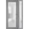 Vdomdoors Front Exterior Prehung FiberGlass Door Frosted Glass / Manux 8102 Grey Ash / Sidelight Exterior Win MANUX8102EXD-SS-W36+14 x H80-LH - alternate 1