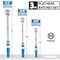 Neiko Flat Head Ratchet Set - 3 Piece Low Profile 1/4, 3/8, 1/2 Inch Drive, 90 Teeth, Long Handle 03006A - alternate 6