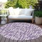 Homeroots 8' Purple And Lavender Round Abstract Washable Indoor Outdoor Area Rug 602511 - alternate 9