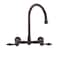 Whitehaus Collection Vintage III Plus Wall Mount Faucet with a  Long Gooseneck Swivel Spout, and Solid Brass Side Spray WHKWLV3-9301-NT-ORB - alternate 5