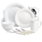 Martha Stewart 32 Piece Stoneware Dinnerware and Flatware Combo Set in Linen 96962.32 - alternate 1
