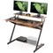 Homeroots Espresso Brown Modern Rustic Writing Desk 473247 - alternate 5