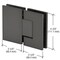 Cr Laurence Matte Black Victoria 180 Degree Glass-to-Glass Series Hinge VCT180MBL - alternate 7