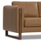 Homeroots 62" Brown Leather Sofa 641138 - alternate 8