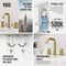 Vigo Cass Two Handle Three-Hole Widespread Bathroom Faucet in Matte Brushed Gold VG01301MG - alternate 7