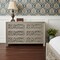 Homeroots 57" Gray Solid Wood Six Drawer Dresser 569588 - alternate 17