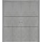 Sartodoors Sliding Closet Double Bi-fold Doors, Planum 0014 Concrete and Aluminum Strips, Sturdy Tracks Moldin PLANUM0014DBF-BTN-96 x 80 (4* 24x80) - alternate 1