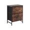 Homeroots 19" Black And Brown Fabric Metal And Wood Two Drawer Dresser 635731 - alternate 1