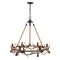 Vaxcel Breckenridge 6 Light Bronze Rustic Antler Chandelier Natural Rope Accent H0261 - alternate 1