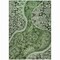 Homeroots 9' X 12' Olive Green Charcoal And Gray Floral Medallion Washable Indoor Outdoor Area Rug 603189 - alternate 9