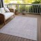 Homeroots 9' X 12' Lavender And Ivory Geometric Washable Indoor Outdoor Area Rug 600754 - alternate 9