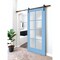 Sartodoors Sturdy Barn Door Solid Core Modern Interior VEREGIO7412BD-B-AQU-18 x 80-Black Rail - alternate 7