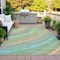 Homeroots 10' X 14' Teal Blue Pink And Peach Abstract Washable Indoor Outdoor Area Rug 631256 - alternate 7
