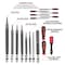 Performance Tool 17 pc. Multipurpose File Set, T12 Steel, 6 in. & 8 in. Files, Handles W7549 - alternate 8
