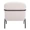 Homeroots 26" Ivory And Black Faux Shearling And Upholstered Arm Chair 556498 - alternate 9