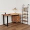 Homeroots 54" Brown Black Solid Wood and Metal Wall Mounted Writing Desk and Bookshelf Set w/ Three Drawers 634361 - alternate 10