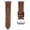 Elegani Alligator-Embossed Leather Band Compatible with Apple Watch 44mm, Brown/White, Black Buckle LATPAM-BRNWHT-BLK-44 - alternate 1