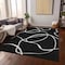 Homeroots 8' X 10' Black And Ivory Abstract Washable Indoor Outdoor Area Rug 597460 - alternate 9