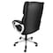 Elama High Back Adjustable Faux Leather Office Chair in Black with Silver Base ELM-F-014 - alternate 7