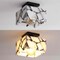 Jonathan Y Alessia 8 in. 1-Light Modern Contemporary Alabaster/Iron Square LED Semi Flush Mount, White and Black JYL1203C - alternate 11