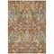 Homeroots 5' X 8' Copper Green And Beige Floral Washable Indoor Outdoor Area Rug 605278 - alternate 9
