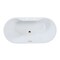 Kingston Brass 55" Acrylic Oval Double Ended Freestanding Tub with Drain, Glossy White/Polished Brass VT7DE552823C422 - alternate 1