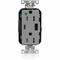 Leviton Lev-Lok HG/TR Dup USB A-C 15A 125V Gry M56AC-HGG - alternate 1