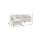 Homeroots 79" Beige Fabric Modular Sleeper Sofa With Ottoman 568299 - alternate 9