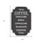 Homeroots 22" X 16" Black and White Types Of Coffee Metal Wall Decor 487514 - alternate 5