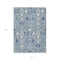 Homeroots 8' X 10' Denim Blue Ivory And Beige Oriental Washable Indoor Outdoor Area Rug 598037 - alternate 9