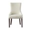 Homeroots Set of Two Tufted Cream and Espresso Upholstered Linen Dining Side Chairs 543529 - alternate 1