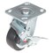 Vestil Rubber Swivel With Brake Caster 4 In. Diameter x 2 In. Width 551 Lb. Capacity Black/Gray CST-VE-4X2MRA-SWB - alternate 1